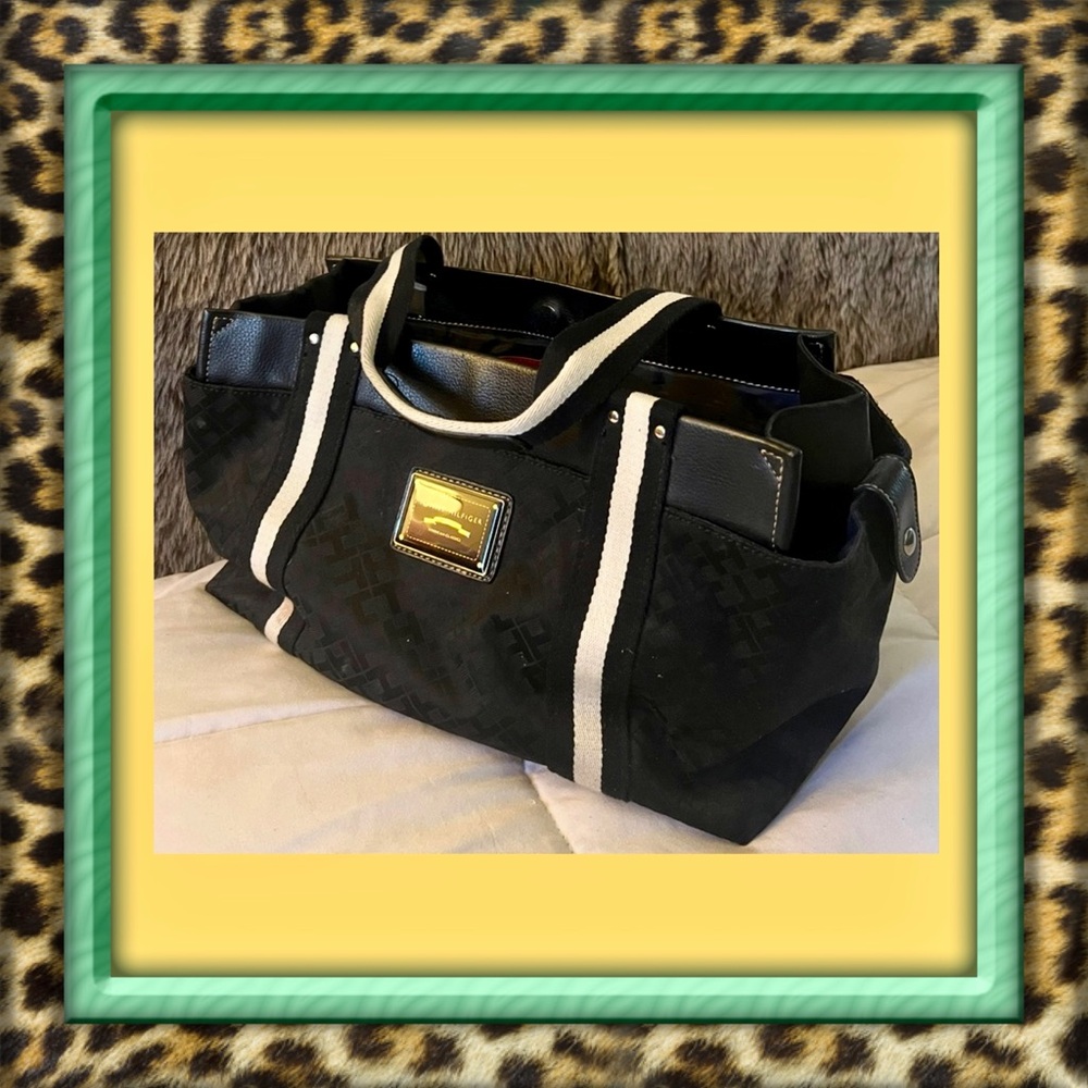 👑✅PRICE FIRM✅ Tommy Hilfiger Y2K Large Black Tote Hand Bag